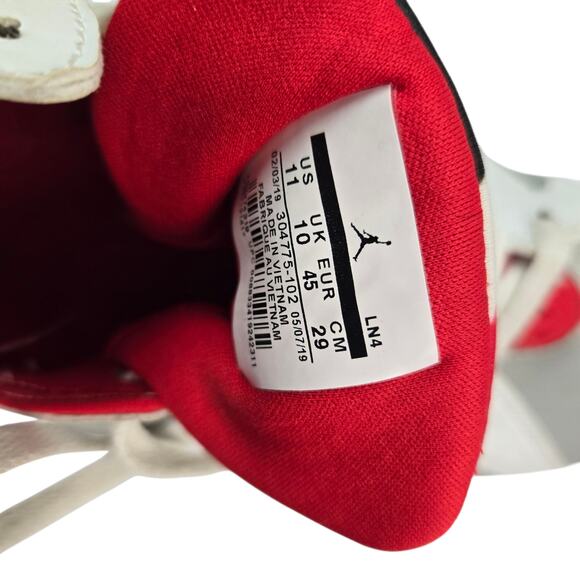 AIR JORDAN VII 7 RETRO CDP SIZE 11 HARE WHITE TRUE RED LIGHT SILVER 304775 102 main image 10